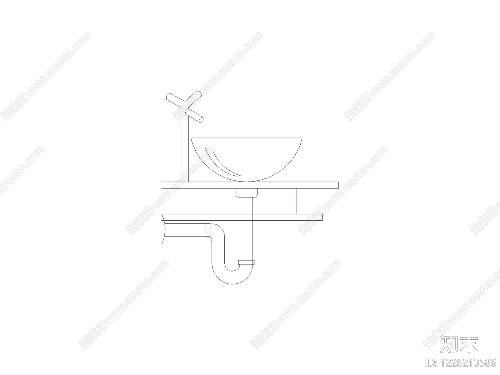 卫浴设施cad施工图下载【ID:1226213586】