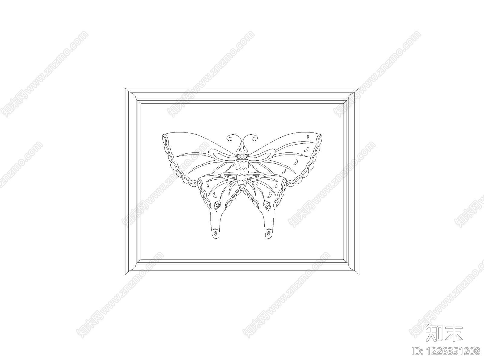 挂画cad施工图下载【ID:1226351208】