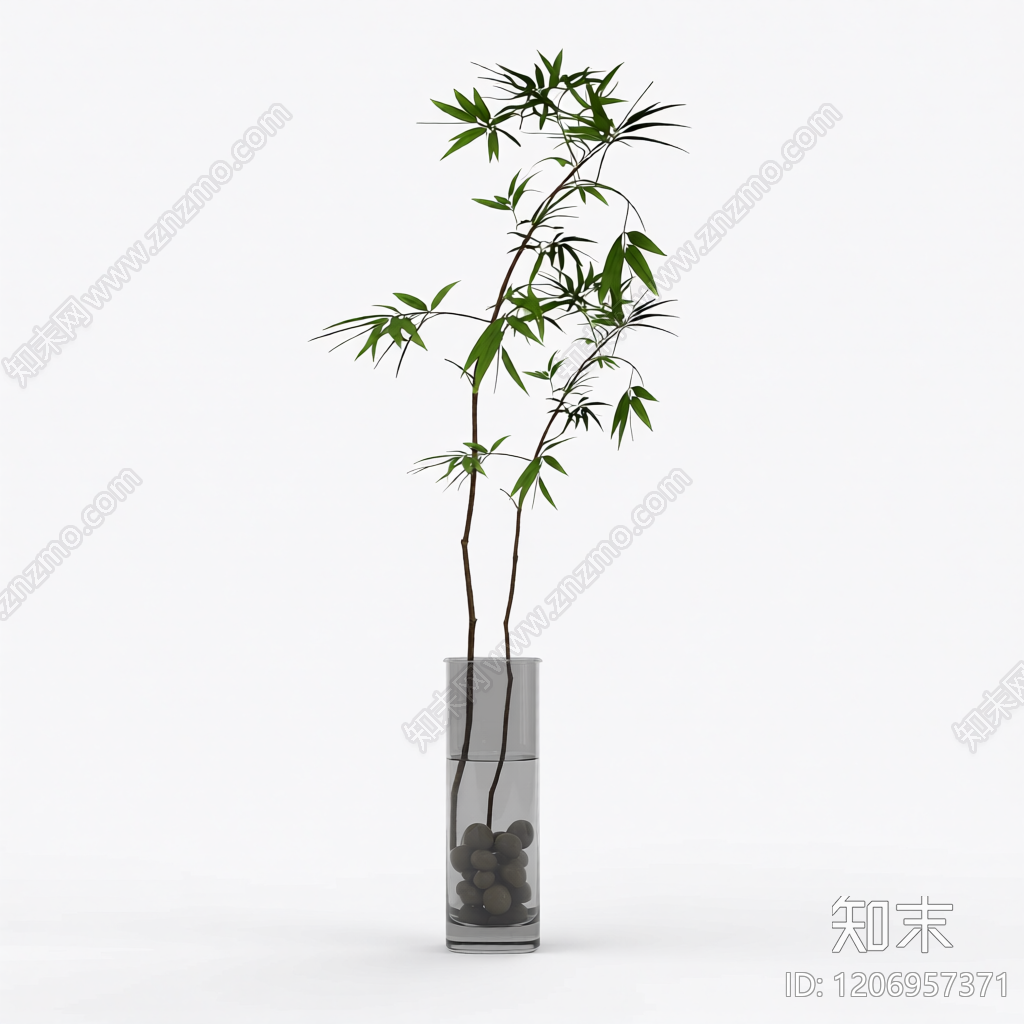 竹子盆栽植物3D模型下载【ID:1206957371】