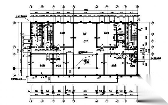 某五层办公楼建筑方案图cad施工图下载【ID:167645128】