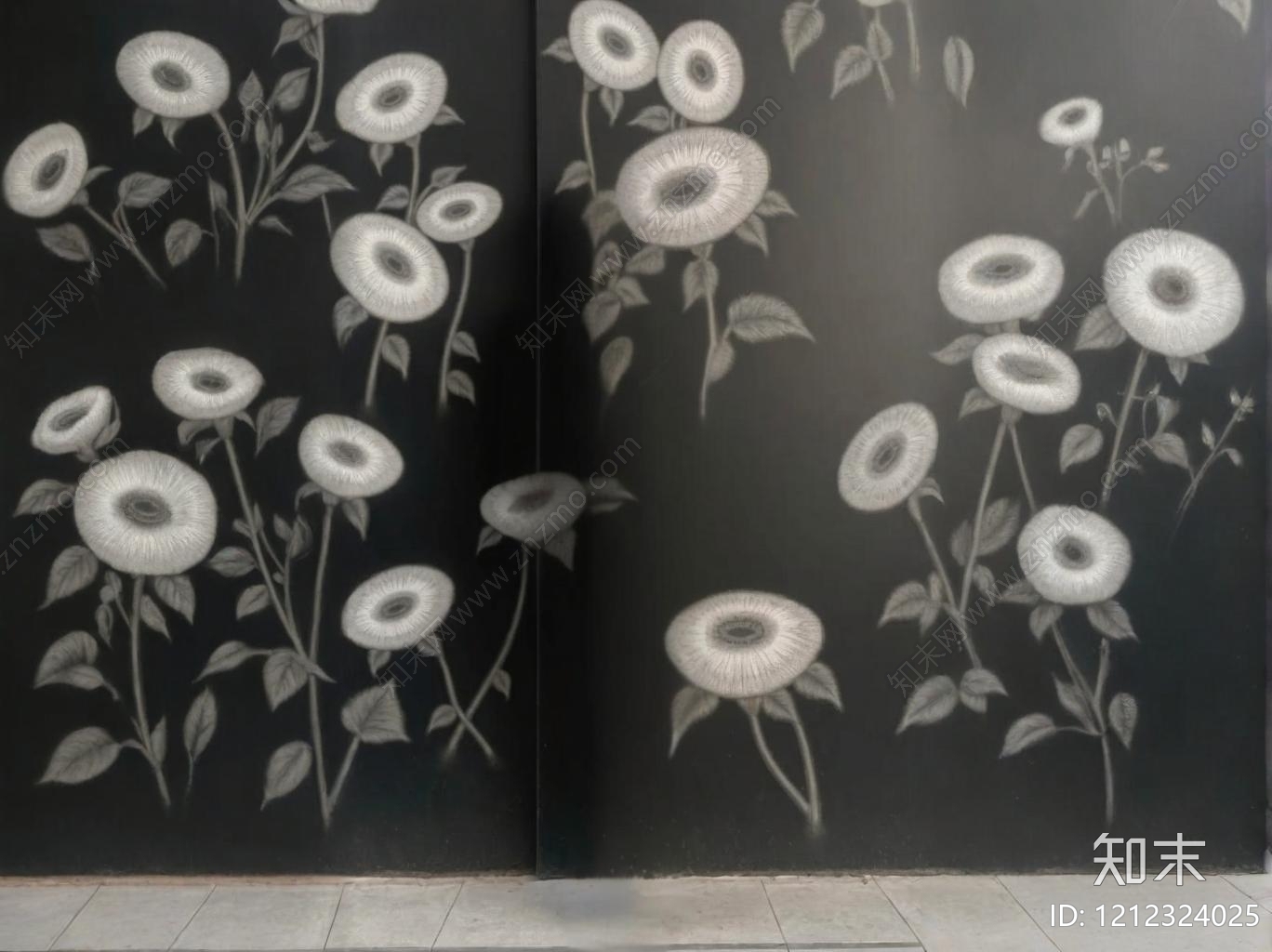 黑白挂画贴图下载【ID:1212324025】