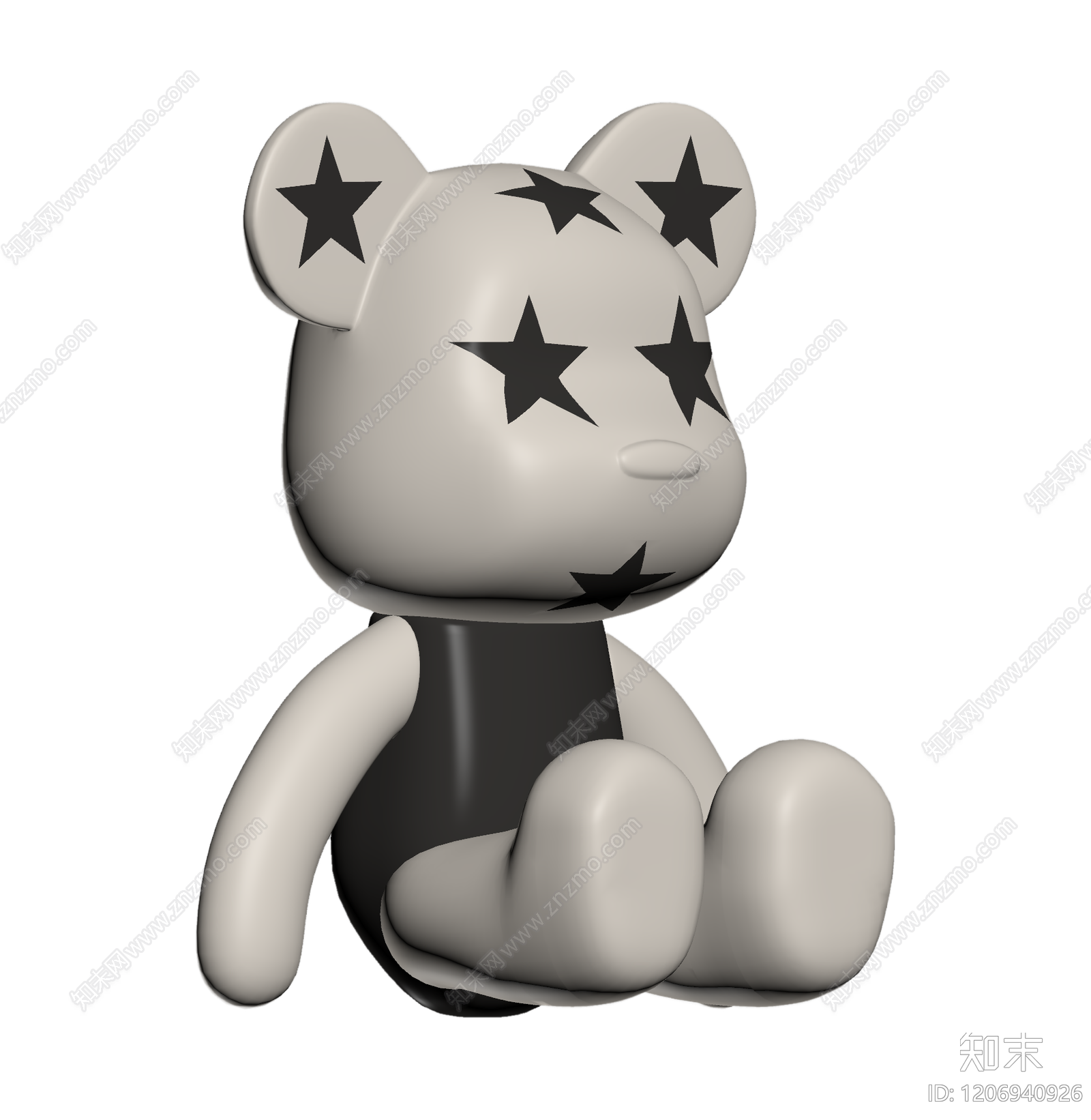 星星熊雕塑装饰3D模型下载【ID:1206940926】