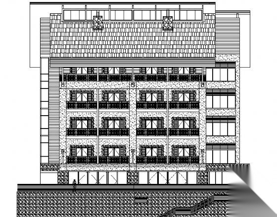 天津蓟县某酒店全套建筑CAD图纸施工图下载【ID:151514132】