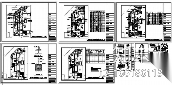 [广东]某小区新H型样板房庭院环境景观施工图cad施工图下载【ID:166186113】