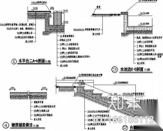 [广东]某小区新H型样板房庭院环境景观施工图cad施工图下载【ID:166186113】