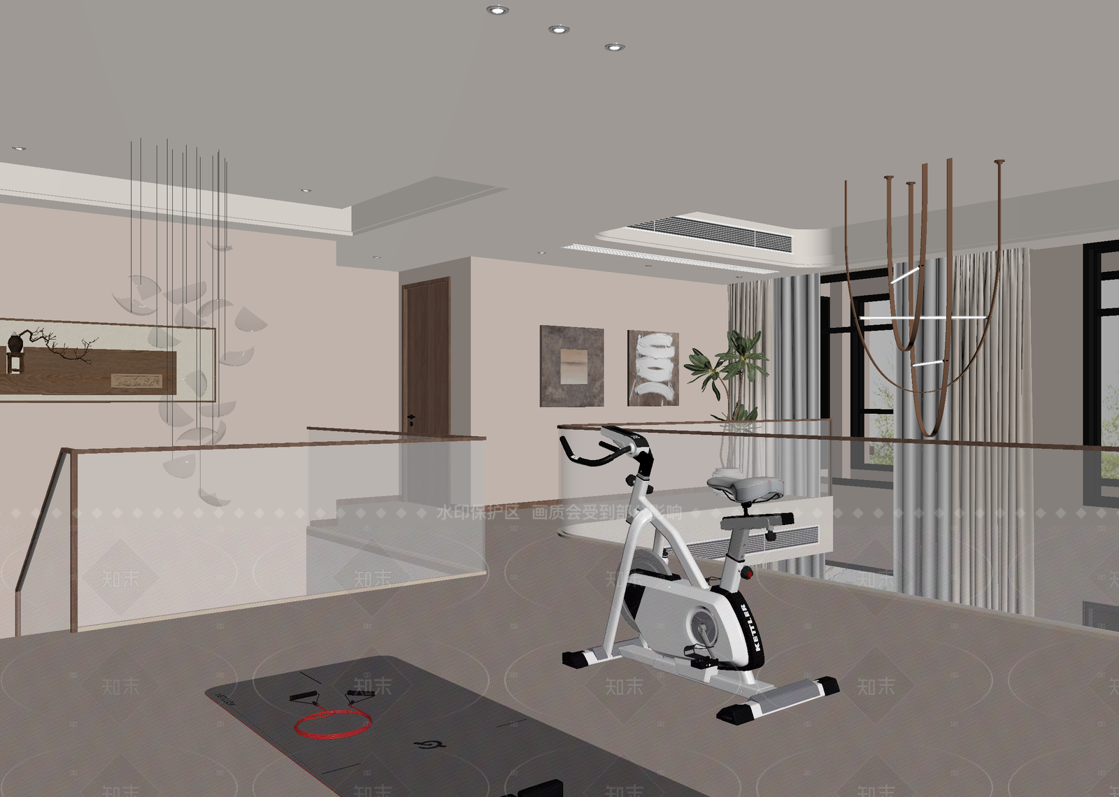 侘寂健身房3D模型下载【ID:1214949320】