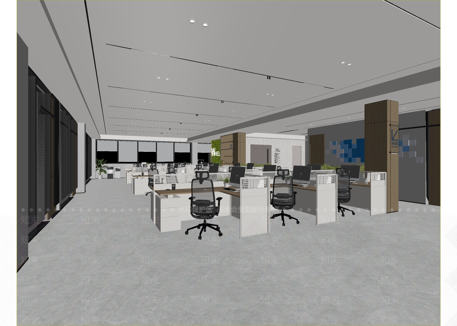 现代办公区3D模型下载【ID:1215118135】