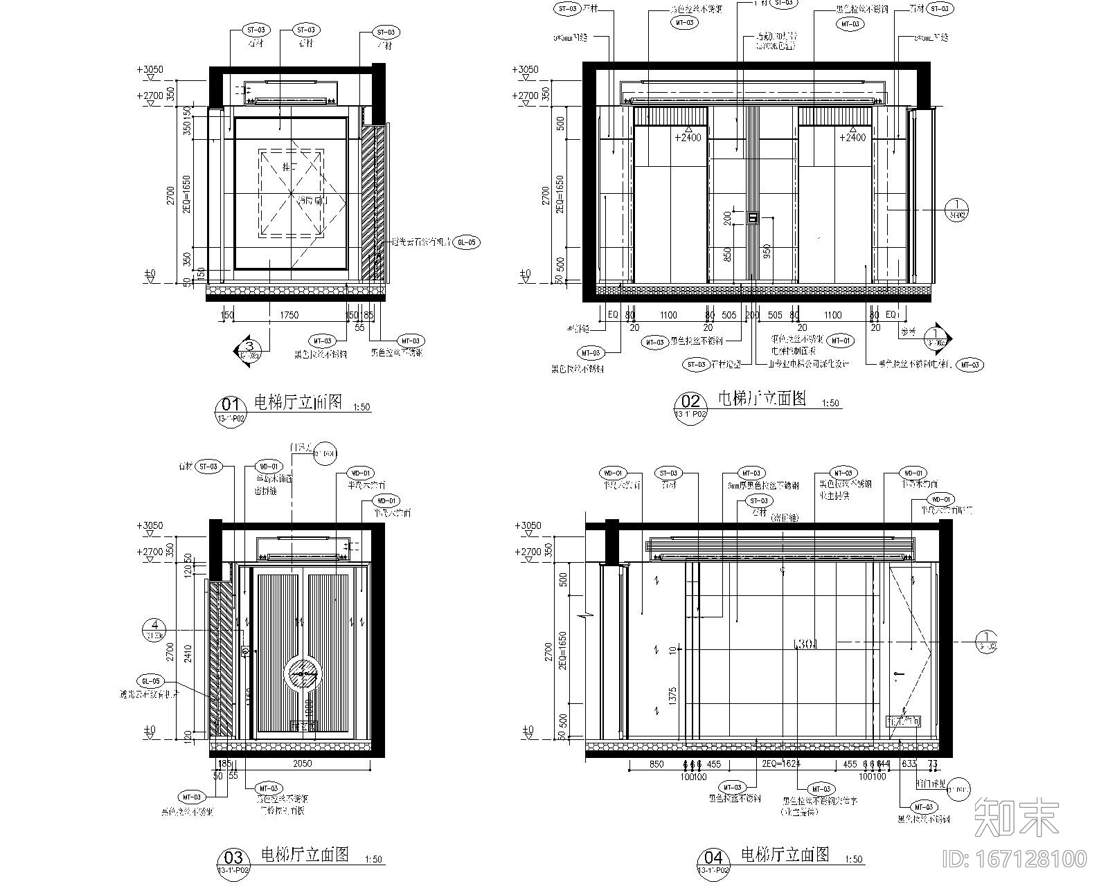 [南昌]新力洲悦法式半岛风格样板房装修施工图+高清效果...cad施工图下载【ID:167128100】