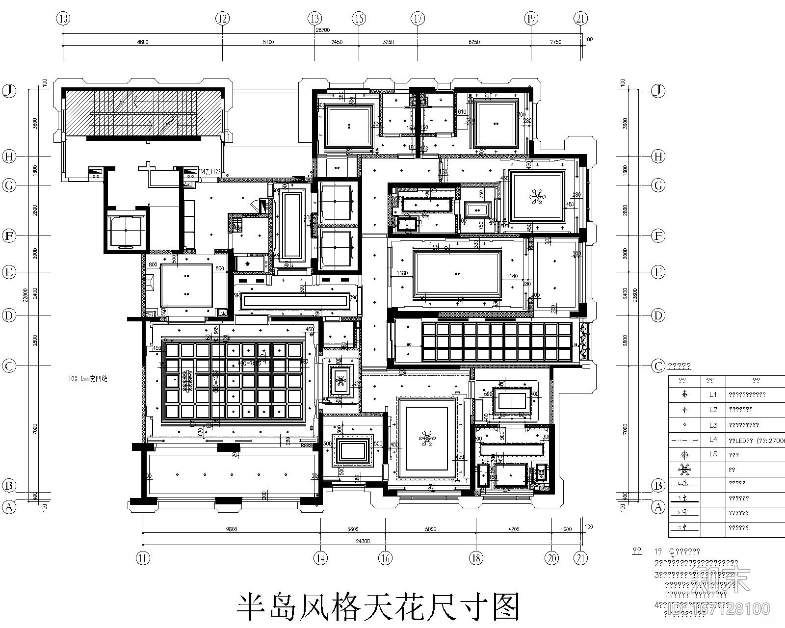 [南昌]新力洲悦法式半岛风格样板房装修施工图+高清效果...cad施工图下载【ID:167128100】