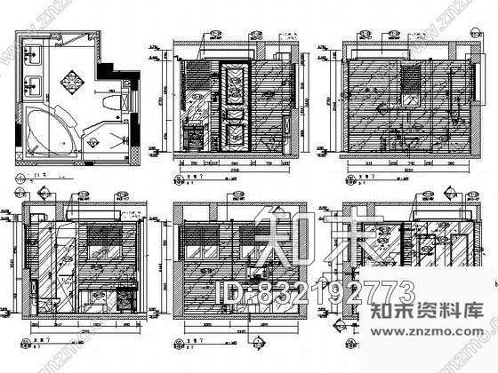 样板房主卫装修详图施工图下载【ID:832192773】