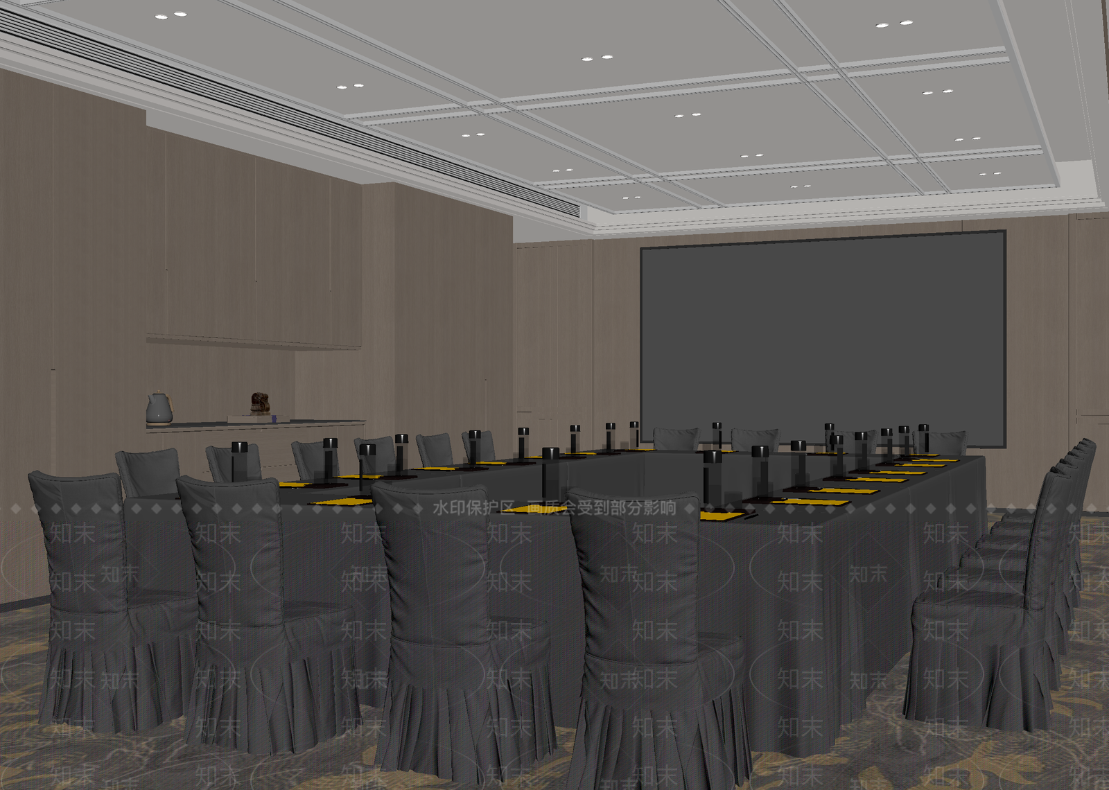现代会议室3D模型下载【ID:1215155303】