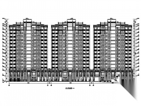 某二十八层商住楼建筑设计方案图cad施工图下载【ID:164858134】