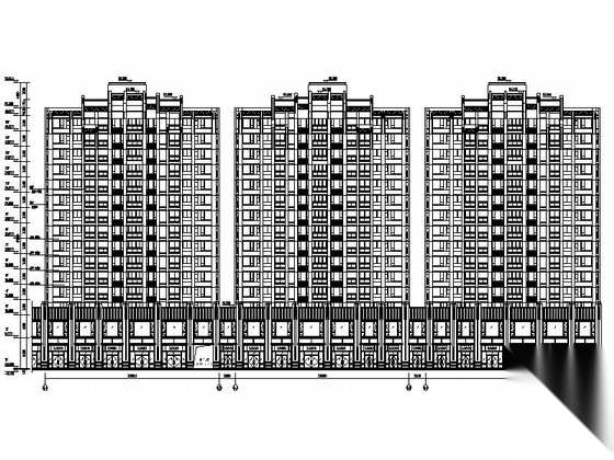 某二十八层商住楼建筑设计方案图cad施工图下载【ID:164858134】