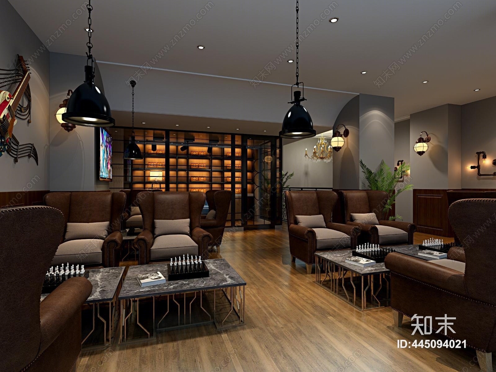 美式酒吧3D模型下载【ID:445094021】