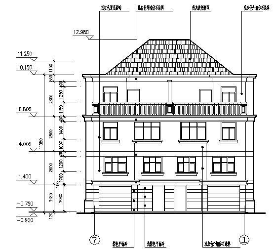 双拼别墅建筑施工图2施工图下载【ID:149924123】