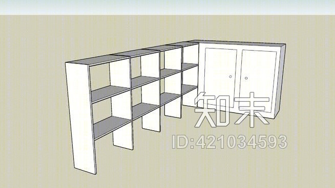 角架和壁橱SU模型下载【ID:421034593】