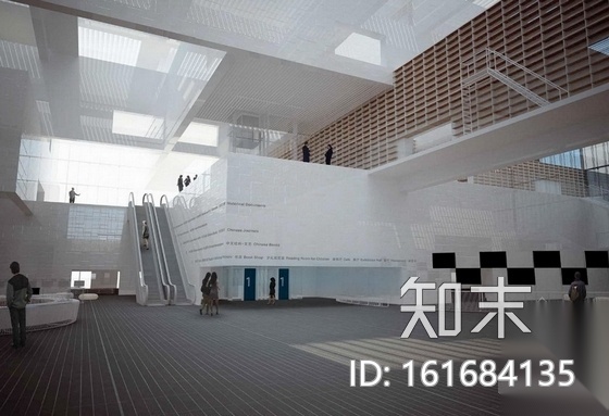 [天津]某图书馆部分室内装修施工图（含方案）cad施工图下载【ID:161684135】