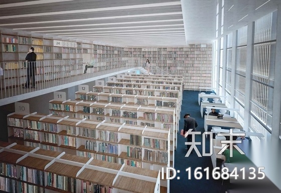 [天津]某图书馆部分室内装修施工图（含方案）cad施工图下载【ID:161684135】