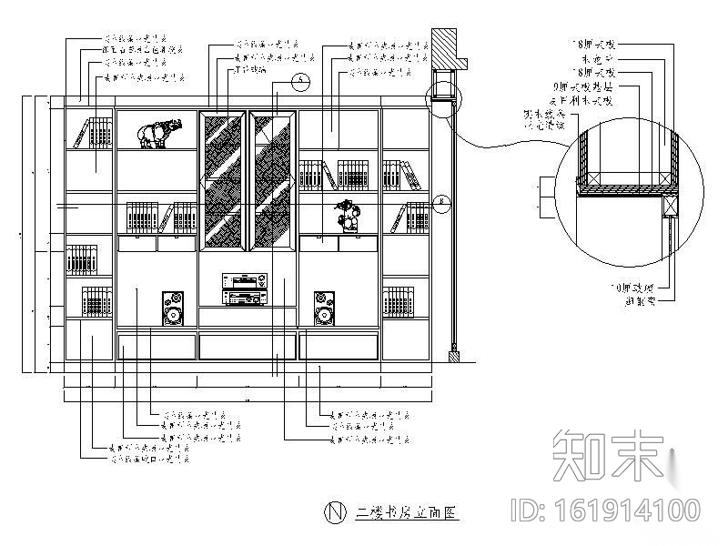 200㎡错层别墅装修图cad施工图下载【ID:161914100】