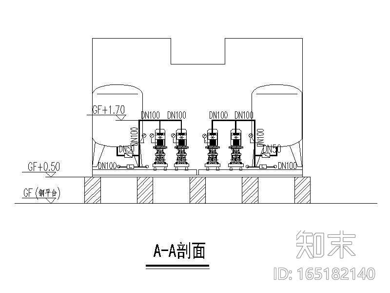 屋面水箱及卫生间大样图CADcad施工图下载【ID:165182140】