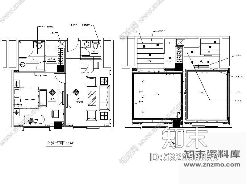 施工图某星级酒店现代套房装修图含效果cad施工图下载【ID:532056650】