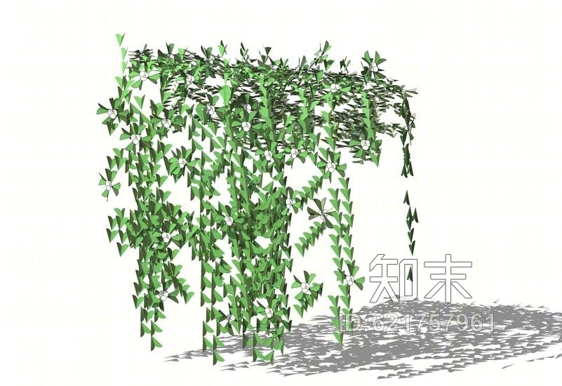 藤蔓爬墙植物SU模型下载【ID:621757961】