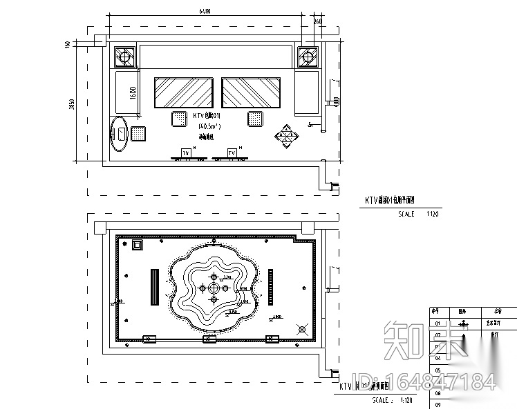 [安徽]琴港演艺吧KTV空间设计施工图（附效果图）cad施工图下载【ID:164847184】