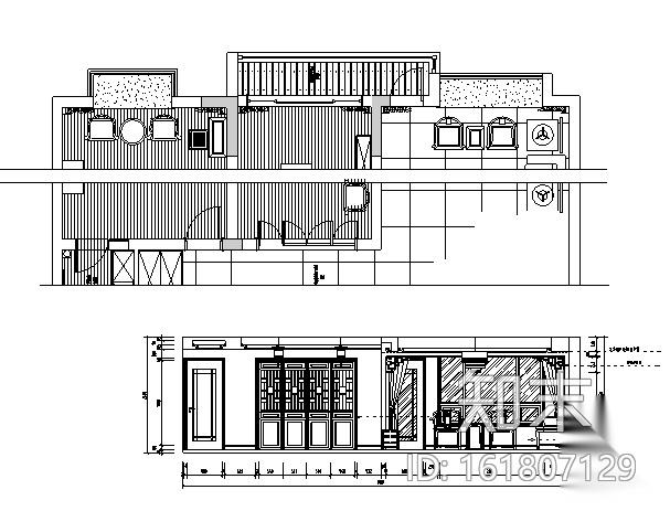 [南京]中式风格别墅室内空间设计施工图（含实景图）cad施工图下载【ID:161807129】