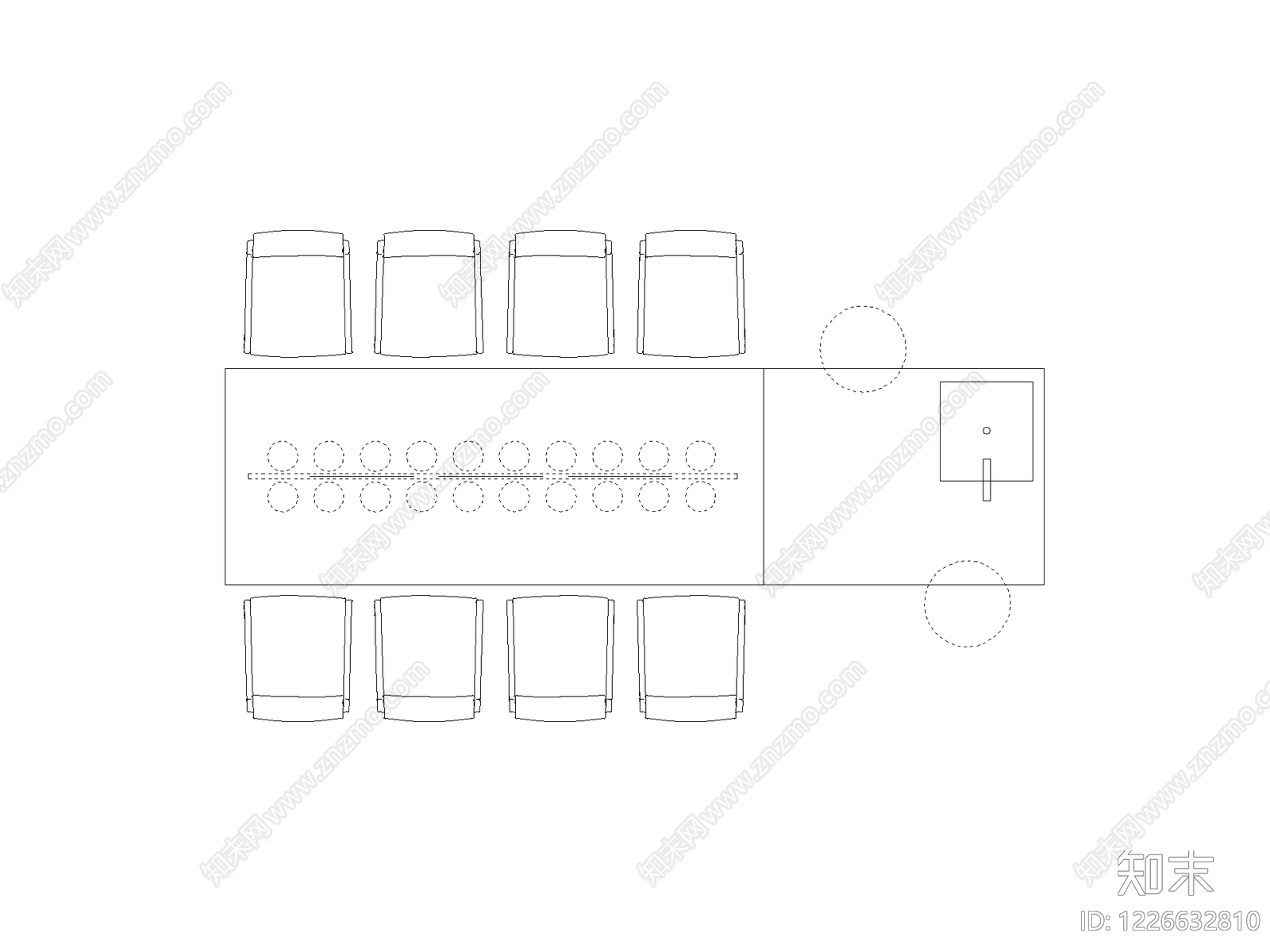 现代,意式桌子CAD图纸