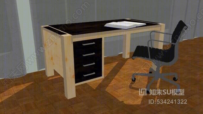 胶合板和混凝土胶合板桌SU模型下载【ID:534241322】