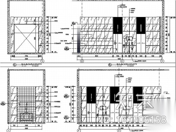 [江苏]高档现代风格酒店式公寓加售楼处室内装修施工图（...cad施工图下载【ID:161706158】