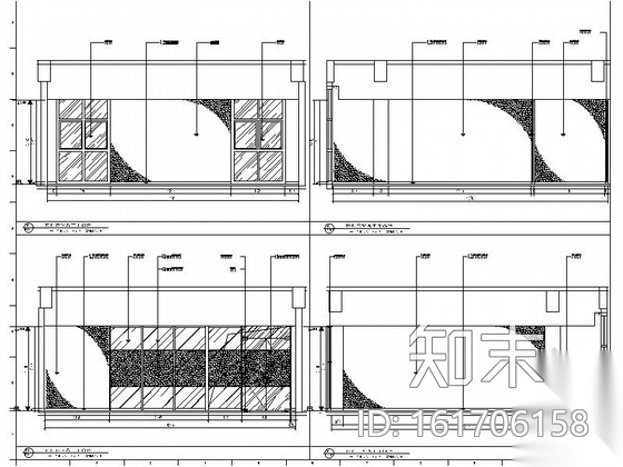 [江苏]高档现代风格酒店式公寓加售楼处室内装修施工图（...cad施工图下载【ID:161706158】