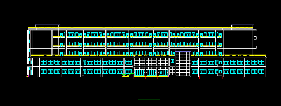 多层某学校教学楼扩出技术图纸cad施工图下载【ID:151561130】