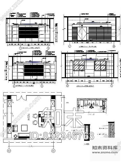 图块/节点经理办公室详图cad施工图下载【ID:832246763】