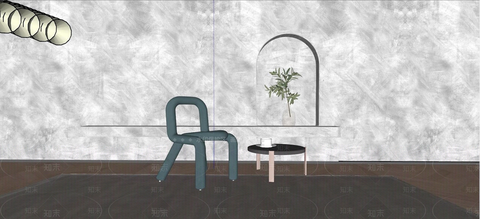 现代椅子单椅SU模型下载【ID:1119581056】