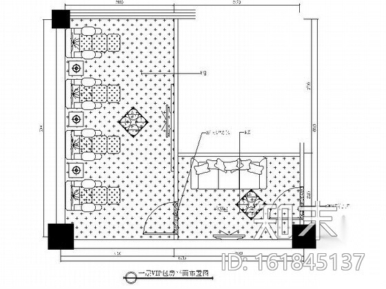 [陕西]某精品养生会所VIP包房装修图cad施工图下载【ID:161845137】