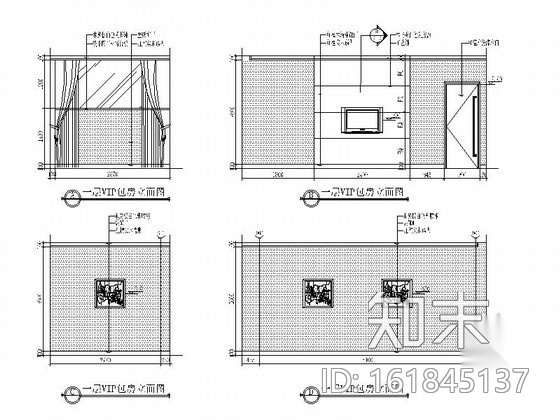 [陕西]某精品养生会所VIP包房装修图cad施工图下载【ID:161845137】