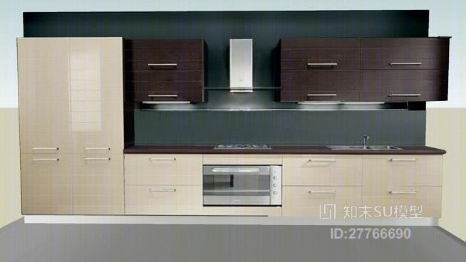 厨房壁柜SU模型下载【ID:27766690】
