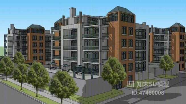 高层住宅SU模型下载【ID:218007796】