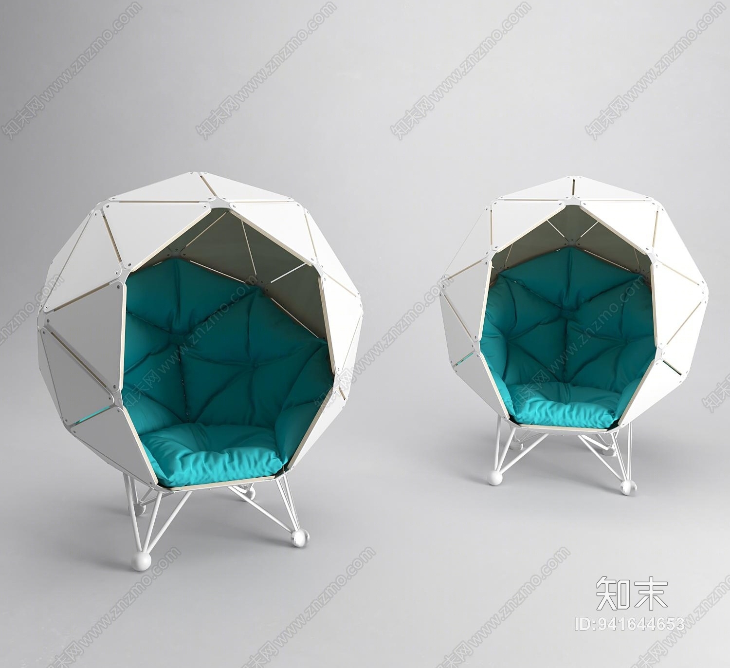 现代球形单椅3D模型下载【ID:941644653】