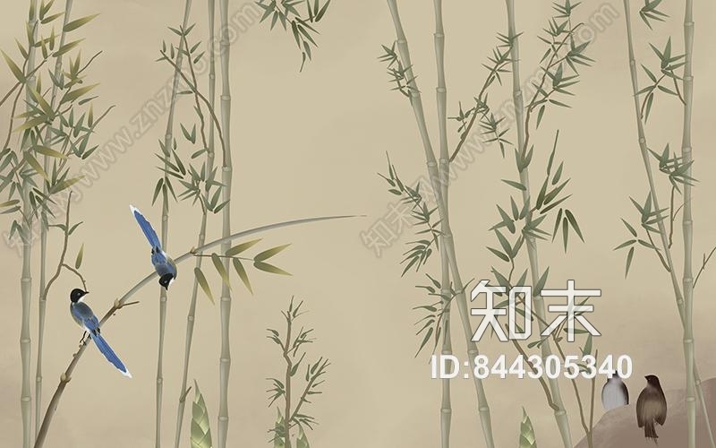 新中式山水画贴图下载【ID:844305340】