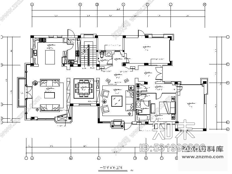 施工图成都某三层独栋别墅施工图施工图下载【ID:531992386】