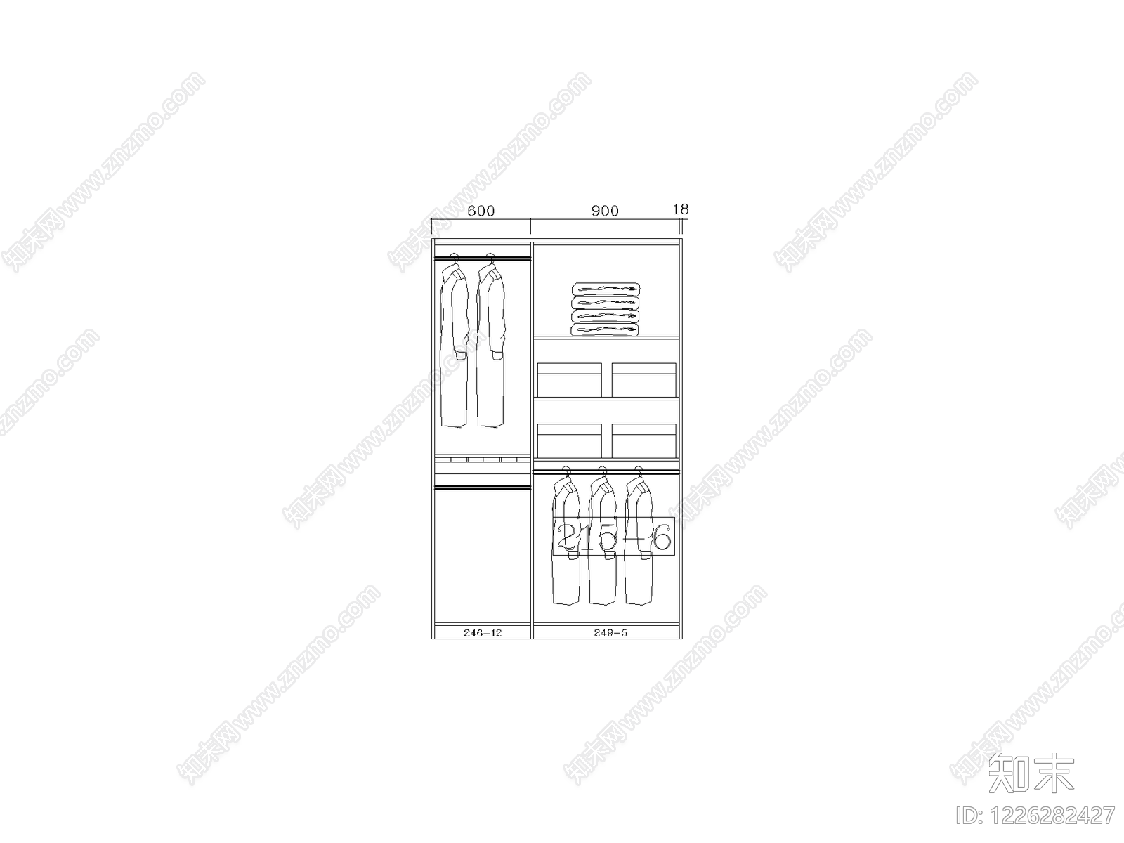 柜子cad施工图下载【ID:1226282427】