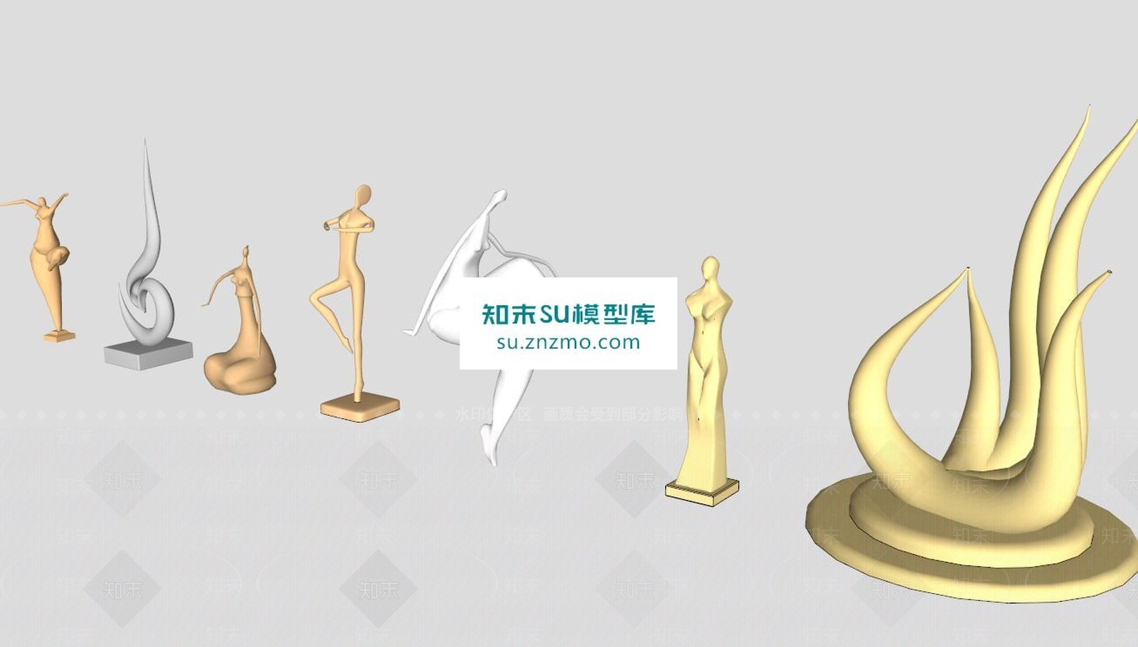雕塑SU模型下载【ID:171081244】