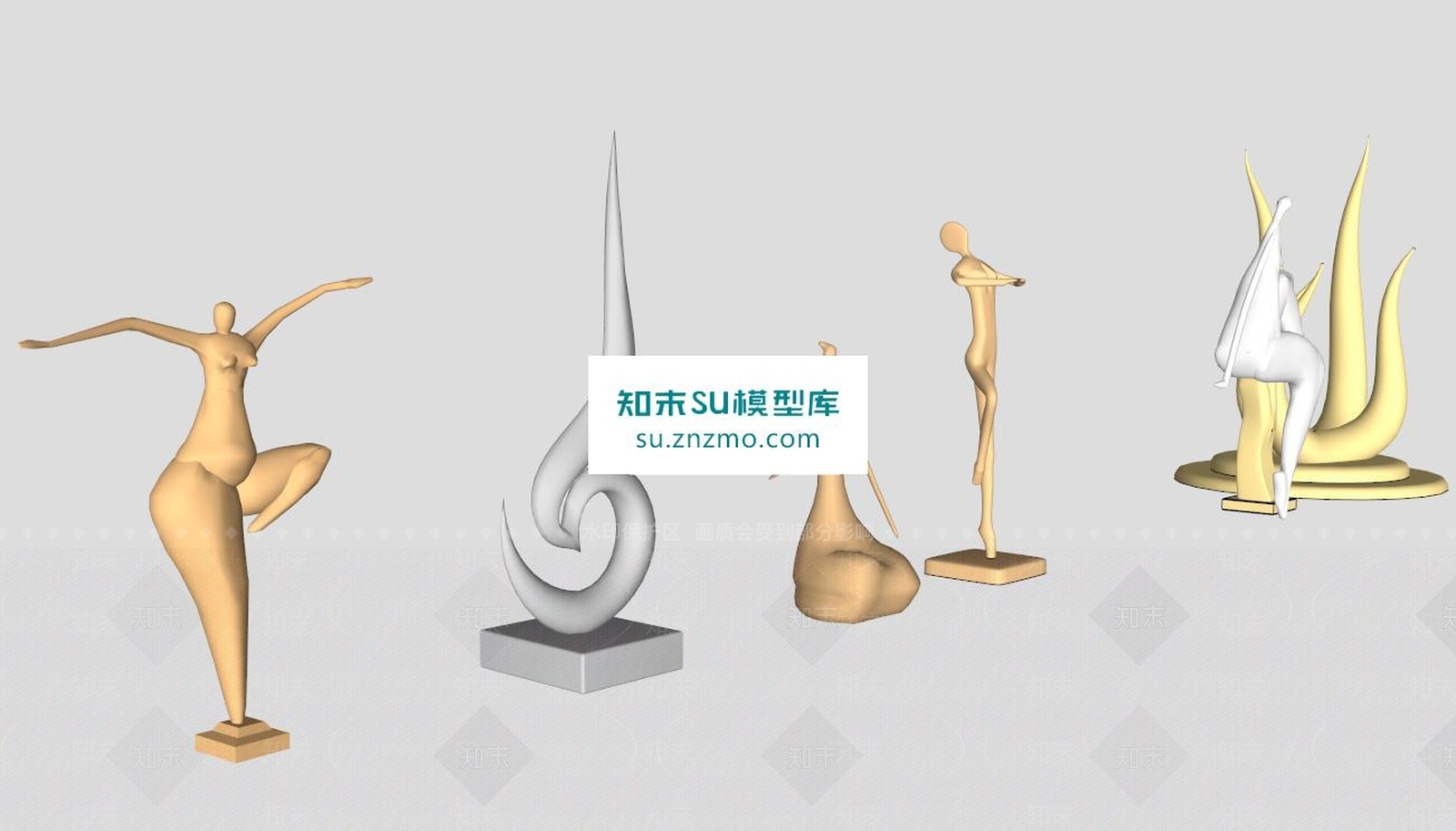 雕塑SU模型下载【ID:171081244】