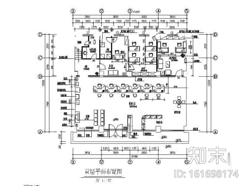 某移动营业厅装修施工图cad施工图下载【ID:161698174】