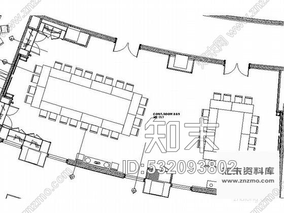 施工图酒店会议室设计装修图cad施工图下载【ID:532093802】