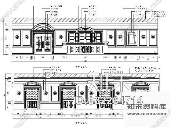 图块/节点豪华餐厅公共走廊立面cad施工图下载【ID:832264714】