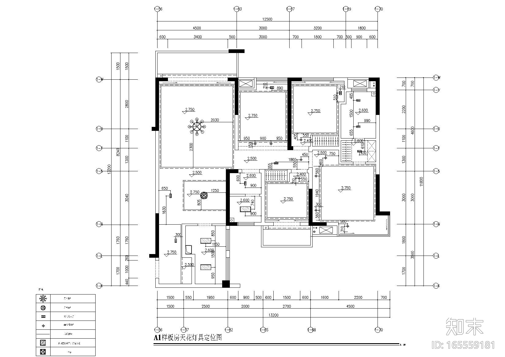 [湖南]鑫远文苑一期精装样板房施工图cad施工图下载【ID:165559181】