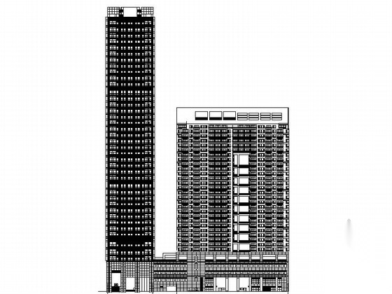 [深圳]160米筒体框架结构行政办公楼建筑施工图（近百张...施工图下载【ID:168481198】